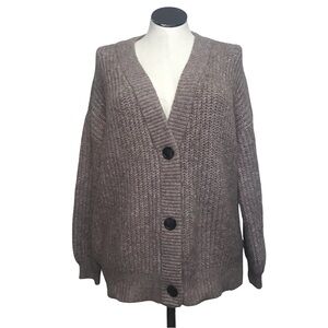 Universal Thread Grandpa Cardigan Women’s Size M Color Brown V-Neck Button Up